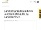 Vorschaubild: Landtagspräsidentin beim Jahresempfang der ev. Landeskirchen