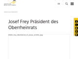 Vorschaubild: Josef Frey Präsident des Oberrheinrats