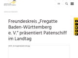 Vorschaubild: Freundeskreis „Fregatte Baden-Württemberg e. V.“ präsentiert Patenschiff im Landtag