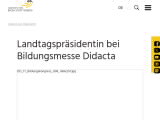 Vorschaubild: Landtagspräsidentin bei Bildungsmesse Didacta