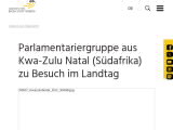 Vorschaubild: Parlamentariergruppe aus Kwa-Zulu Natal (Südafrika) zu Besuch im Landtag