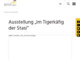 Vorschaubild: Ausstellung „Im Tigerkäfig der Stasi“