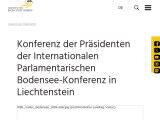 Vorschaubild: Konferenz der Präsidenten der Internationalen Parlamentarischen Bodensee-Konferenz in Liechtenstein