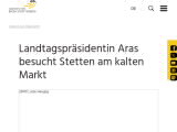 Vorschaubild: Landtagspräsidentin Aras besucht Stetten am kalten Markt