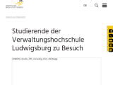 Vorschaubild: Studierende der Verwaltungshochschule Ludwigsburg zu Besuch