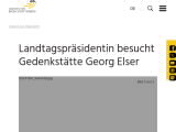 Vorschaubild: Landtagspräsidentin besucht Gedenkstätte Georg Elser