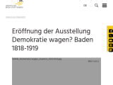 Vorschaubild: Eröffnung der Ausstellung Demokratie wagen? Baden 1818-1919
