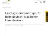 Vorschaubild: Landtagspräsidentin spricht beim deutsch-israelischen Freundeskreis