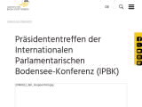 Vorschaubild: Präsidententreffen der Internationalen Parlamentarischen Bodensee-Konferenz (IPBK)
