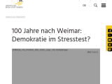 Vorschaubild: 100 Jahre nach Weimar: Demokratie im Stresstest?