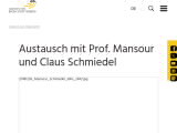 Vorschaubild: Austausch mit Prof. Mansour und Claus Schmiedel