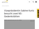 Vorschaubild: Vizepräsidentin Sabine Kurtz besucht zwei NS-Gedenkstätten