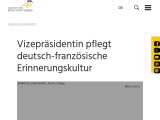 Vorschaubild: Vizepräsidentin pflegt deutsch-französische Erinnerungskultur