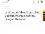 Vorschaubild: Landtagpräsidentin gratuliert Volkshochschule zum 100-jährigen Bestehen