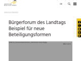 Vorschaubild: Bürgerforum des Landtags Beispiel für neue Beteiligungsformen