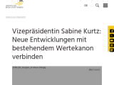 Vorschaubild: Vizepräsidentin Sabine Kurtz: Neue Entwicklungen mit bestehendem Wertekanon verbinden