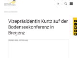 Vorschaubild: Vizepräsidentin Kurtz auf der Bodenseekonferenz in Bregenz