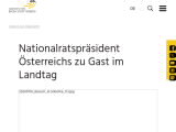 Vorschaubild: Nationalratspräsident Österreichs zu Gast im Landtag