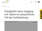Vorschaubild: Präsidentin Aras: Umgang mit Tätern ist wesentlicher Teil der Aufarbeitung