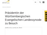 Vorschaubild: Präsidentin der Württembergischen Evangelischen Landessynode zu Besuch