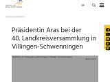 Vorschaubild: Präsidentin Aras bei der 40. Landkreisversammlung in Villingen-Schwenningen