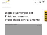 Vorschaubild: Digitale Konferenz der Präsidentinnen und Präsidenten der Parlamente