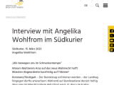 Vorschaubild: Interview mit Angelika Wohlfrom im Südkurier