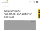 Vorschaubild: Gesprächsreihe "WERTSACHEN" gastiert in Konstanz