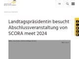 Vorschaubild: Landtagspräsidentin besucht Abschlussveranstaltung von SCORA meet 2024