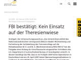 Vorschaubild: FBI bestätigt: Kein Einsatz auf der Theresienwiese