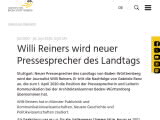 Vorschaubild: Willi Reiners wird neuer Pressesprecher des Landtags
