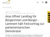 Vorschaubild: Aras öffnet Landtag für Bürgerinnen und Bürger - Lammert hält Festvortrag zur parlamentarischen Demokratie