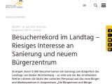 Vorschaubild: Besucherrekord im Landtag – Riesiges Interesse an Sanierung und neuem Bürgerzentrum