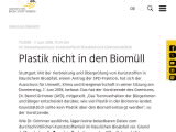 Vorschaubild: Plastik nicht in den Biomüll