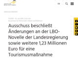Vorschaubild: Ausschuss beschließt Änderungen an der LBO-Novelle der Landesregierung sowie weitere 1,23 Millionen Euro für eine Tourismusmaßnahme
