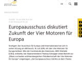 Vorschaubild: Europaausschuss diskutiert Zukunft der Vier Motoren für Europa