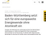 Vorschaubild: Baden-Württemberg setzt sich für eine europaweite Energiewende ohne Atomkraft ein