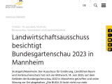 Vorschaubild: Landwirtschaftsausschuss besichtigt Bundesgartenschau 2023 in Mannheim