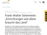 Vorschaubild: Frank-Walter Steinmeier: „Einrichtungen wie diese braucht das Land“