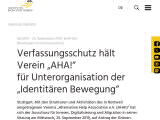 Vorschaubild: Verfassungsschutz hält Verein „AHA!“ für Unterorganisation der „Identitären Bewegung“