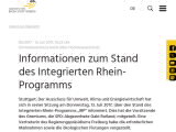 Vorschaubild: Informationen zum Stand des Integrierten Rhein-Programms