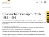 Vorschaubild: Drucksachen Plenarprotokolle 1952 - 1996