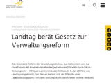 Vorschaubild: Landtag berät Gesetz zur Verwaltungsreform